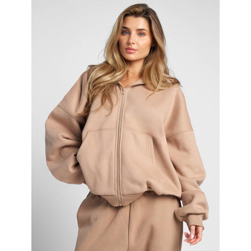 ​​Oversized Zip-Front Hoodie​
