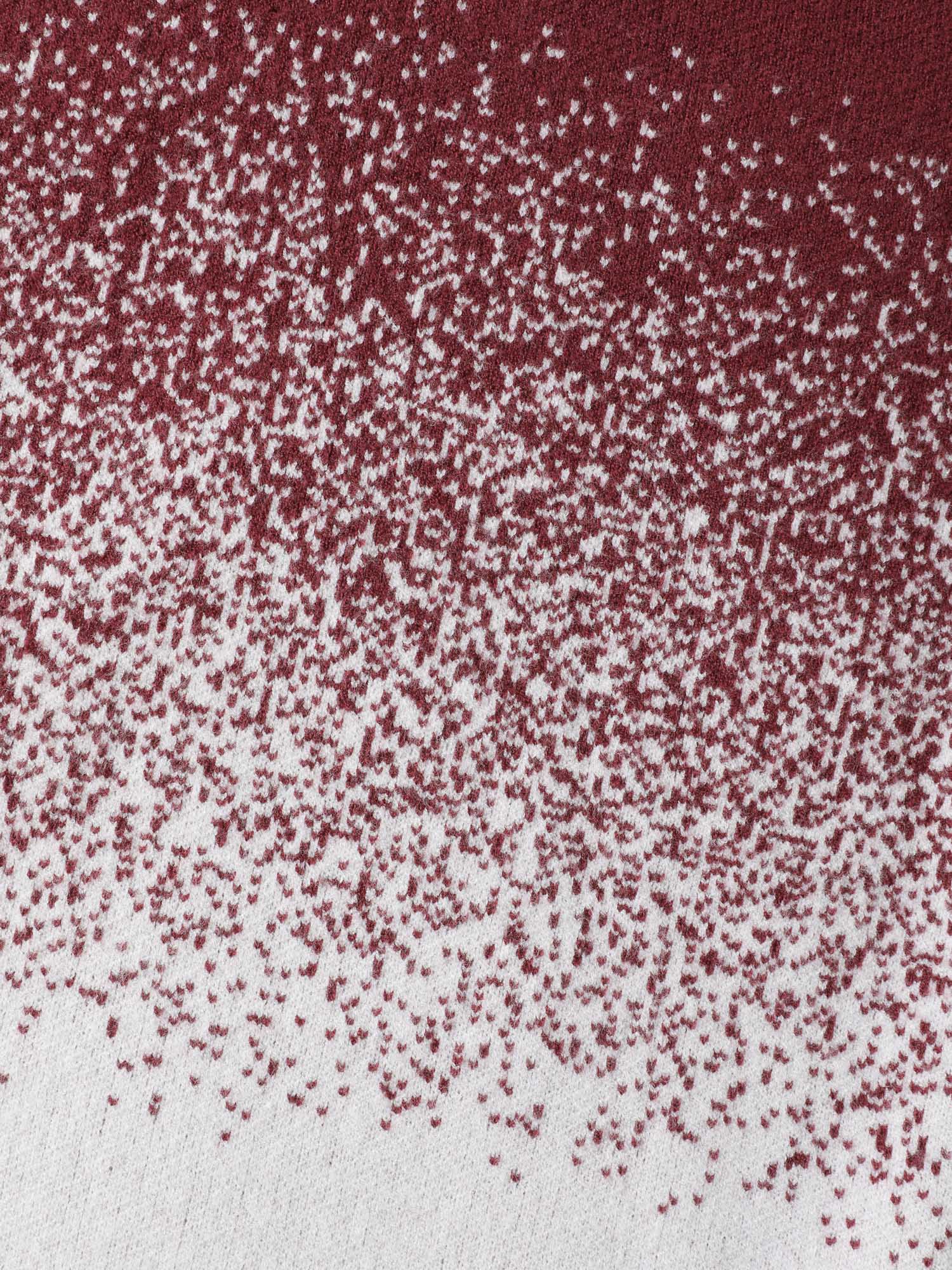 Jacquard Color Blend Ribbed Hem Pullover