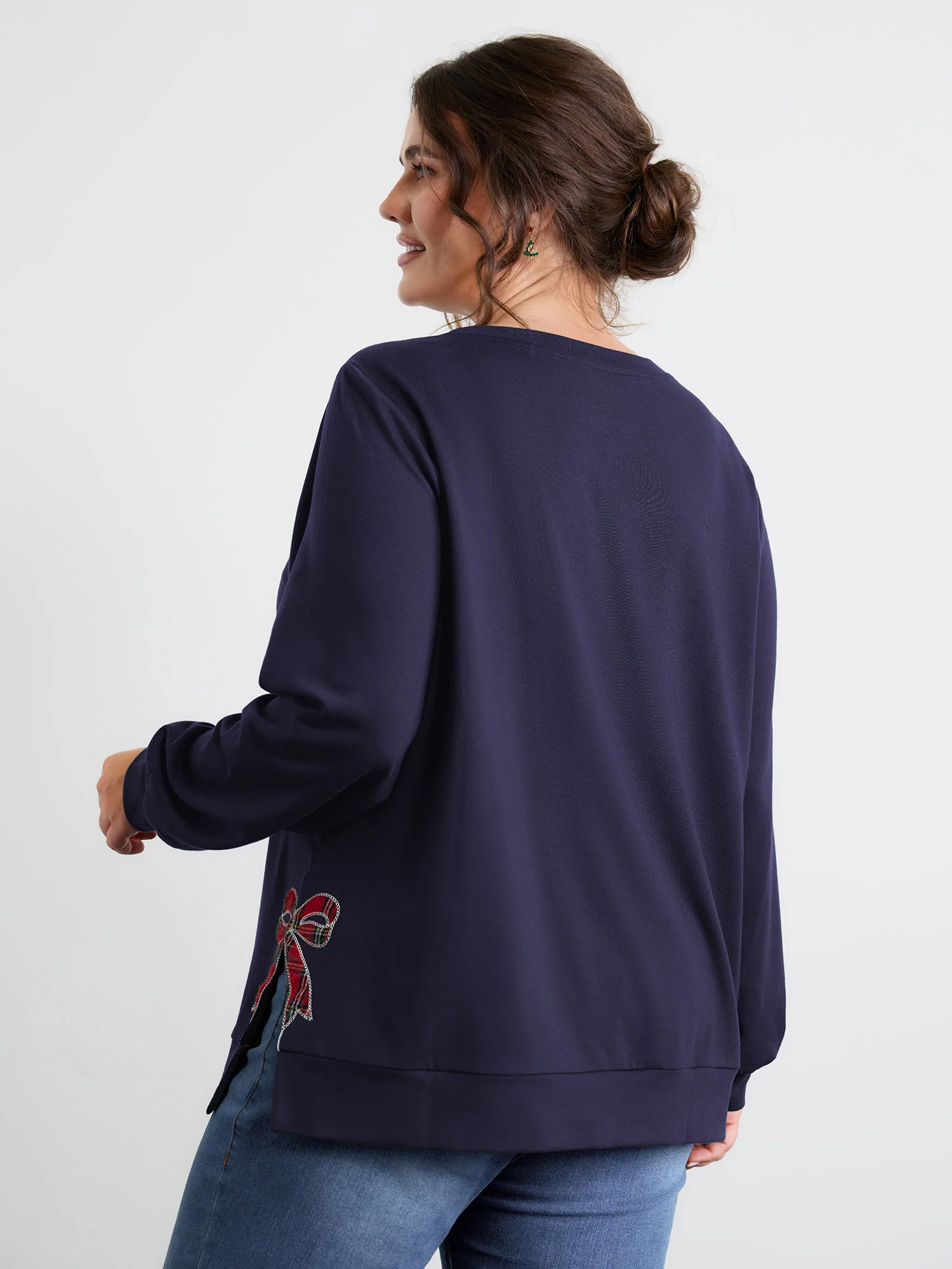 Merry Applique Embroidery Sweatshirt