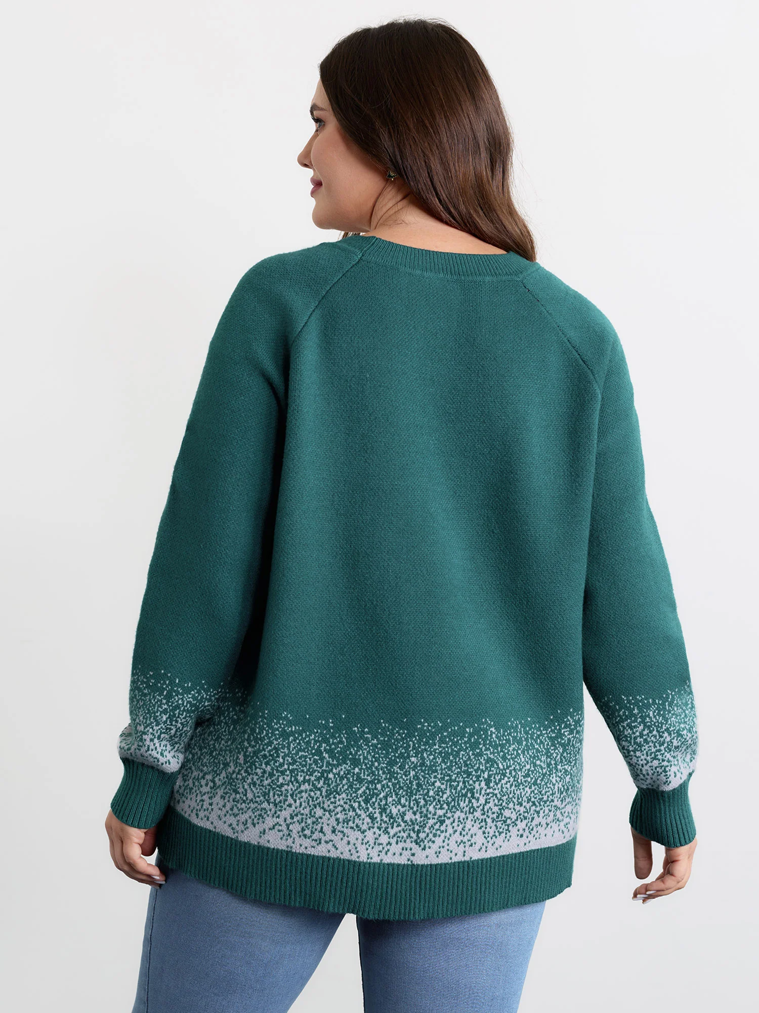 Supersoft Snowman Jacquard Color Block Pullover