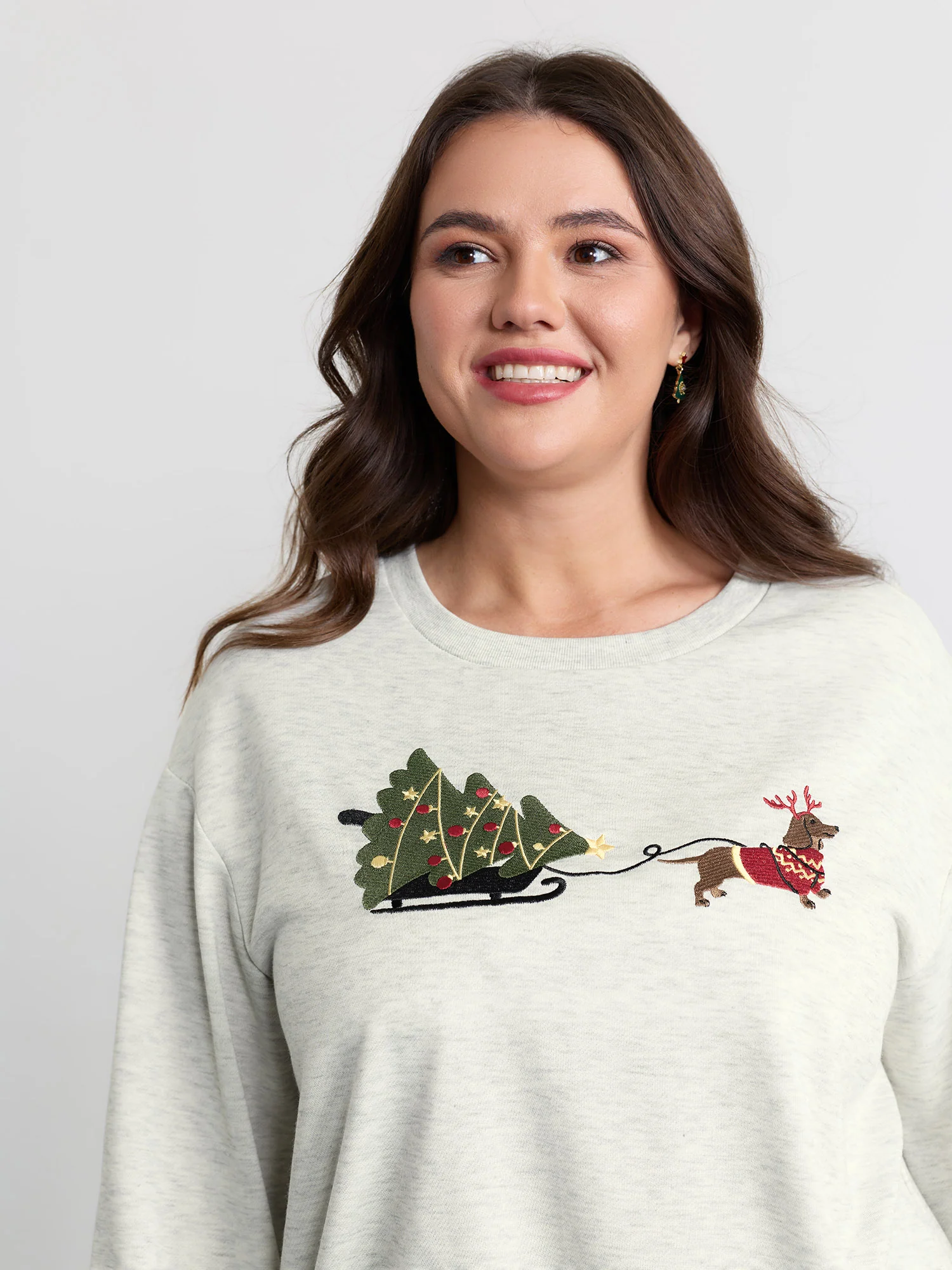 Holiday Gifts Embroidered Heather Sweatshirt