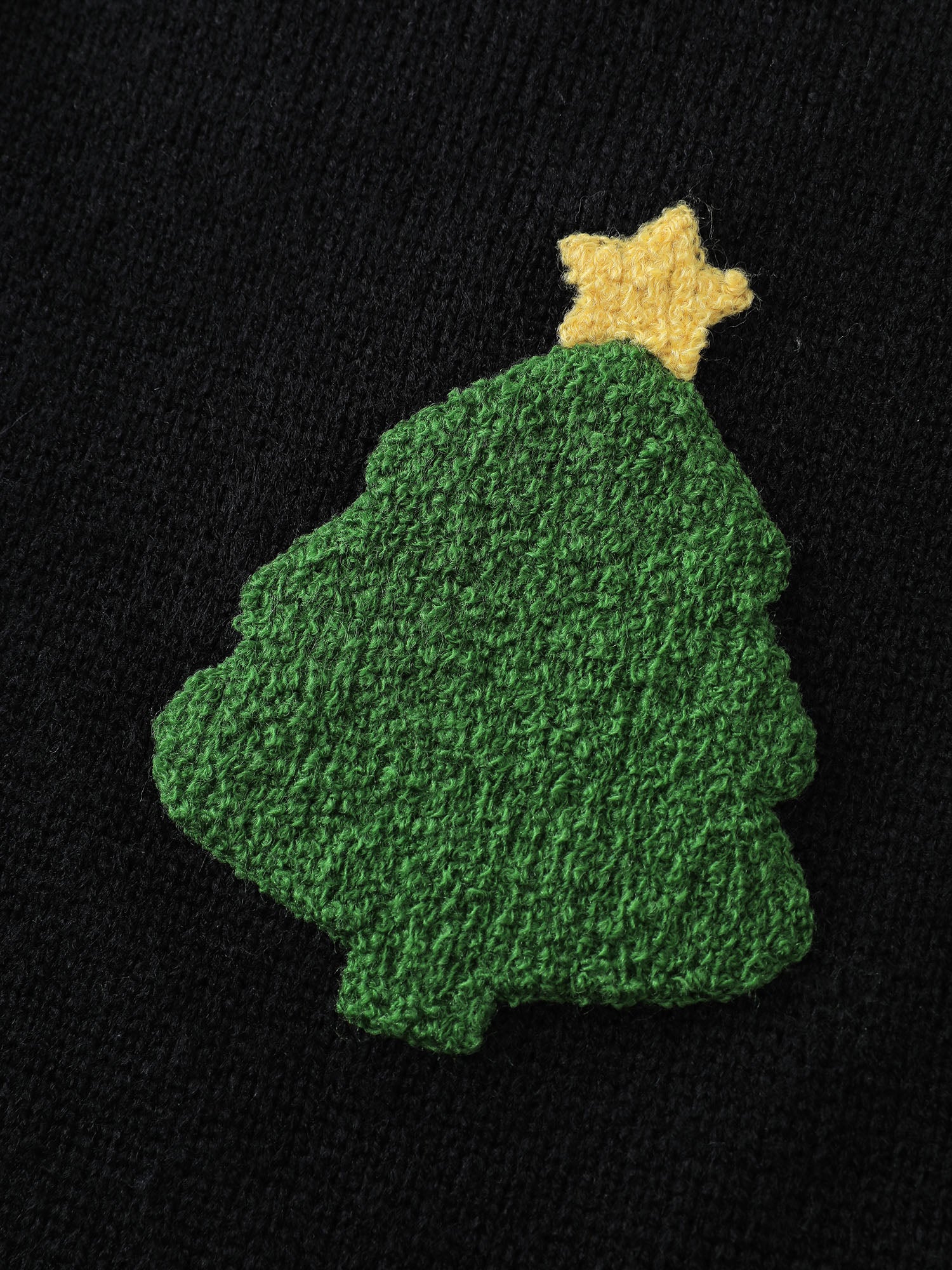 Gingerbread Santa Embroidery Knit Cardigan