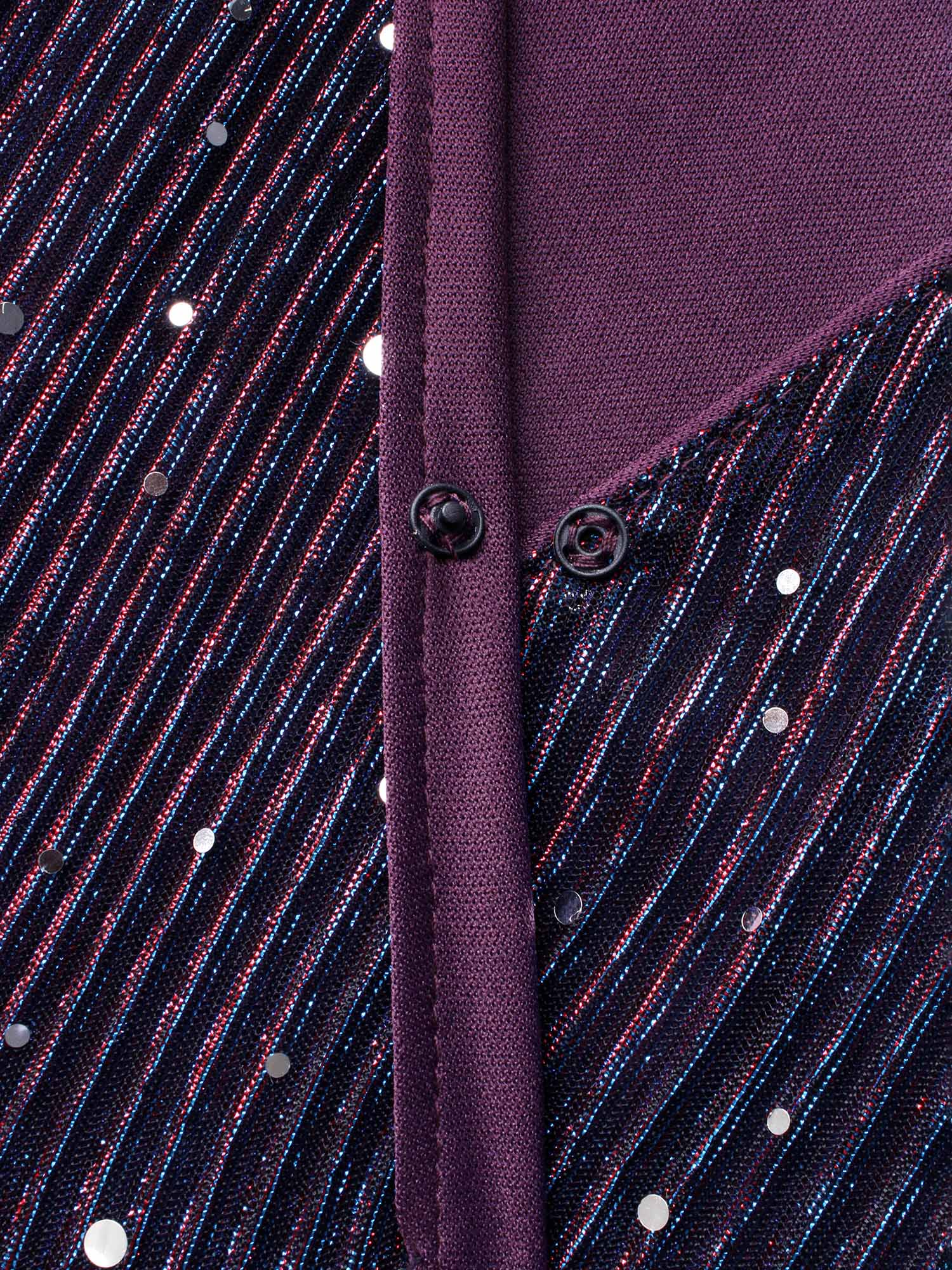 Sequin Surplice Neckline Sleeveless Midi Dress