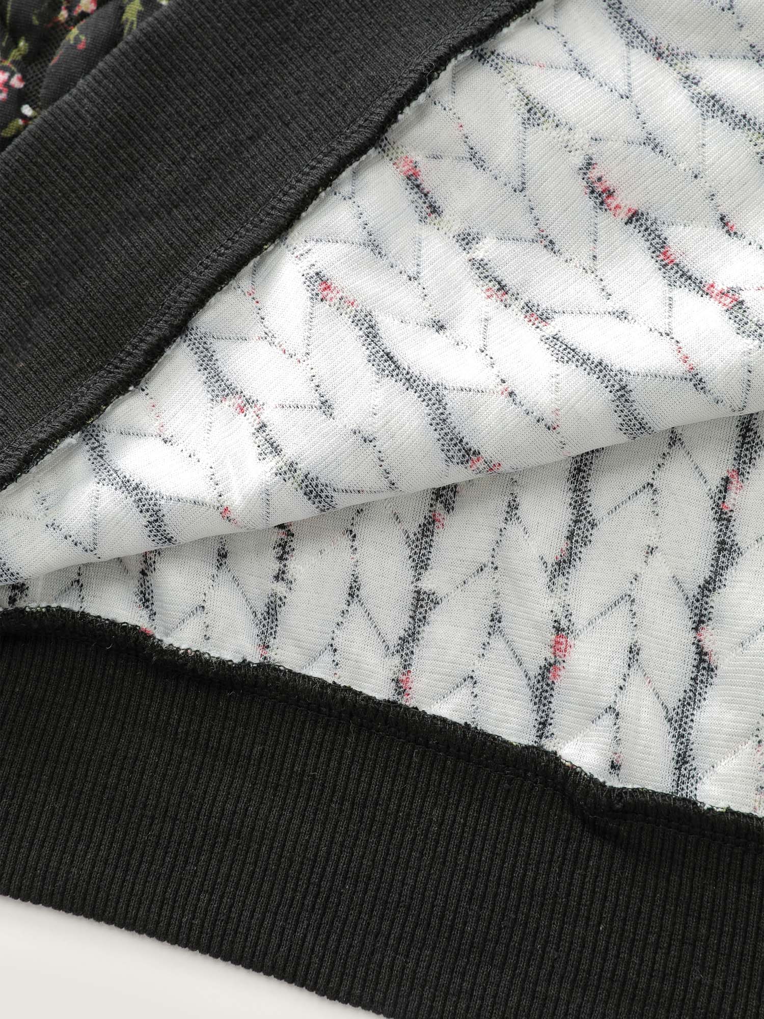 Floral Textured Round Neck Sweatshirt