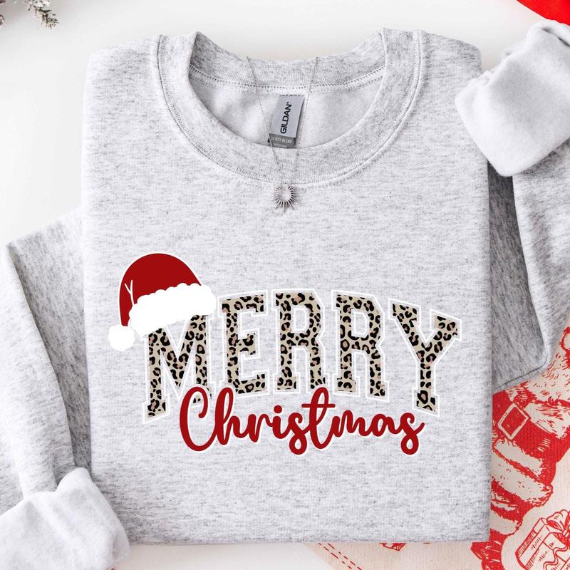 Merry Christmas Sweatshirt, Buffalo Plaid Sweater, Christmas Family crewneck, Xmas Gift Idea, Woman Xmas Shirt, Cute Winter Holiday Sweater