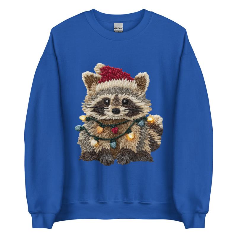 Christmas Trash Panda ~ Unisex Crewneck Sweatshirts Printed in the USA