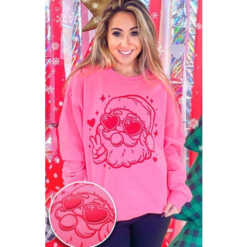 Magic Puff Bubble Gum Christmas Santa Graphic Sweatshirt