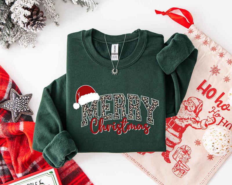Merry Christmas Sweatshirt, Buffalo Plaid Sweater, Christmas Family crewneck, Xmas Gift Idea, Woman Xmas Shirt, Cute Winter Holiday Sweater