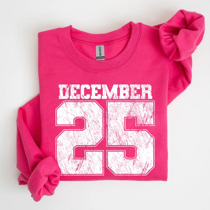🔥Retro Christmas Sweatshirt, December 25 Shirt, Holiday Clothing, Womens Christmas Shirts, Christmas Crewneck, Christmas Gift, Winter Sweater