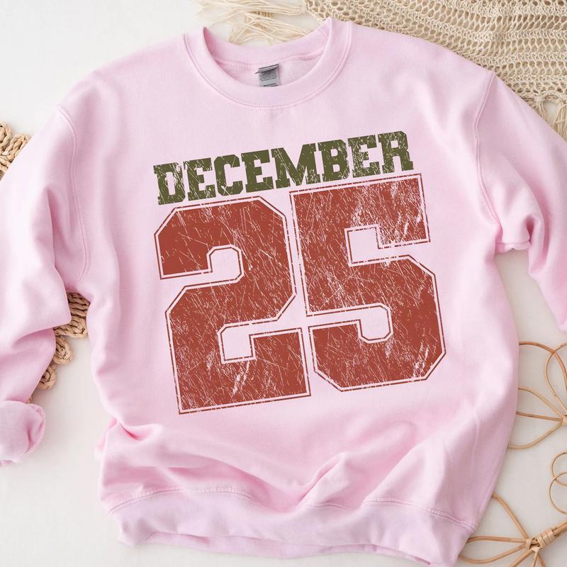 🔥Retro Christmas Sweatshirt, December 25 Shirt, Holiday Clothing, Womens Christmas Shirts, Christmas Crewneck, Christmas Gift, Winter Sweater