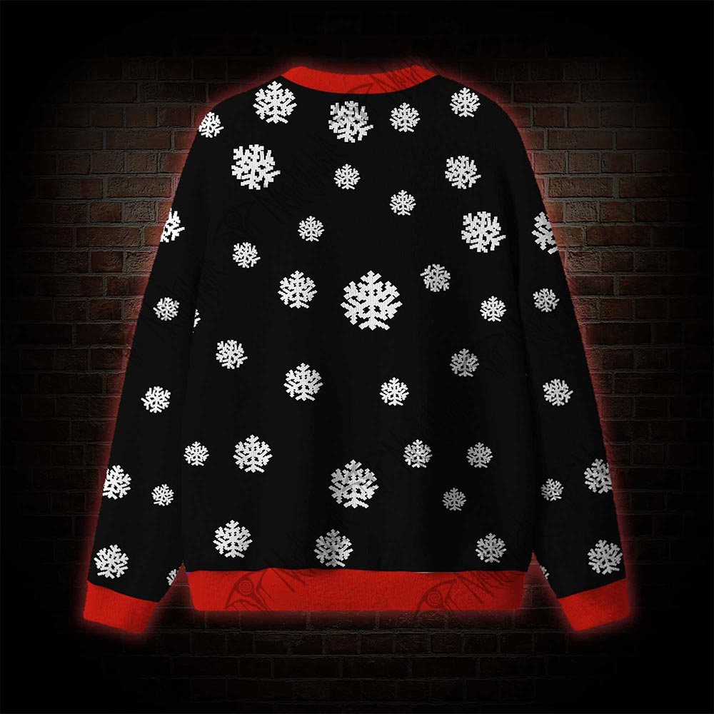 Santa Claus on The Roof Ugly Sweater | Funny Christmas Pullover for Holiday Parties