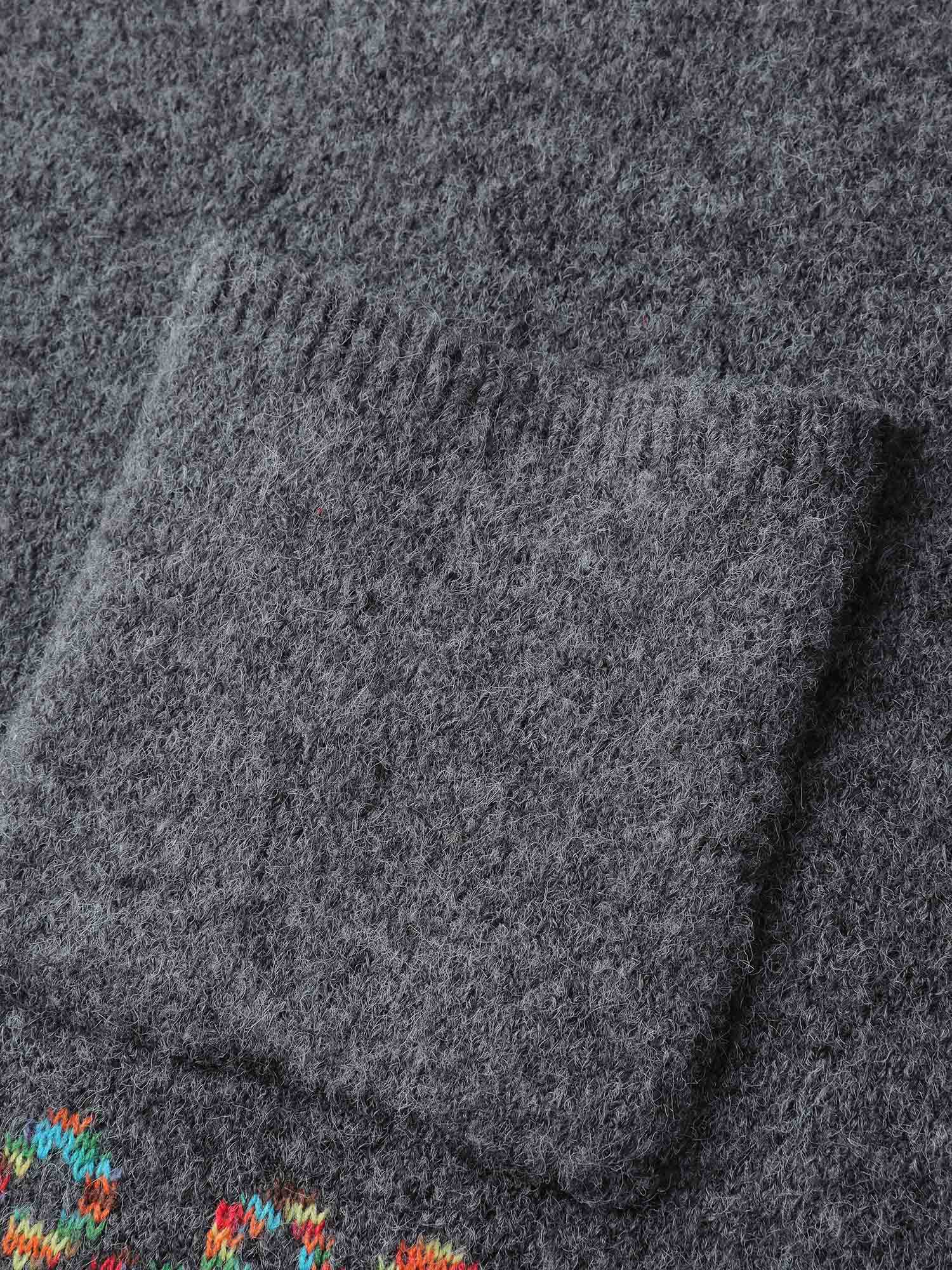 🧥Boho Print Jacquard Hooded Cardigan | Artistic Knit Cover-Up, Loose Fit