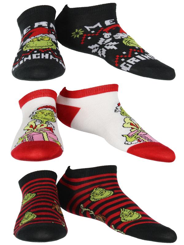 Free Shipping! 🎄The Grinch 12 Days Of Christmas Socks Advent Calendar 12 Day Punch Out Window Adult Ankle No Show Gift Box Set