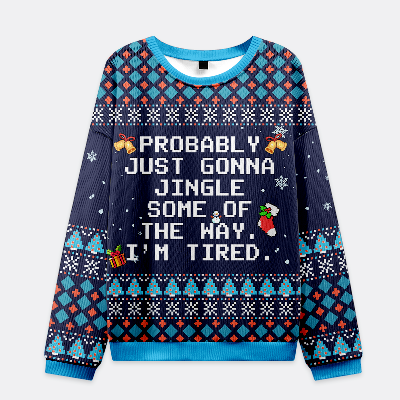 Free Shipping! 🎄Festive & Cozy Sweatshirt | Too Tired to Fully Jingle 😴
