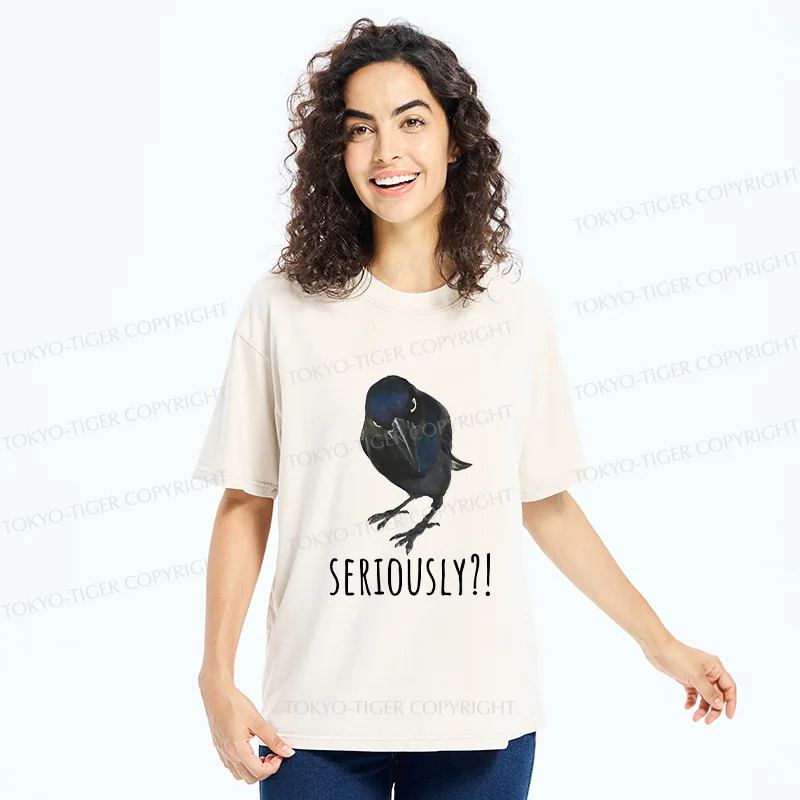 Raven's Question Washed T-Shirt