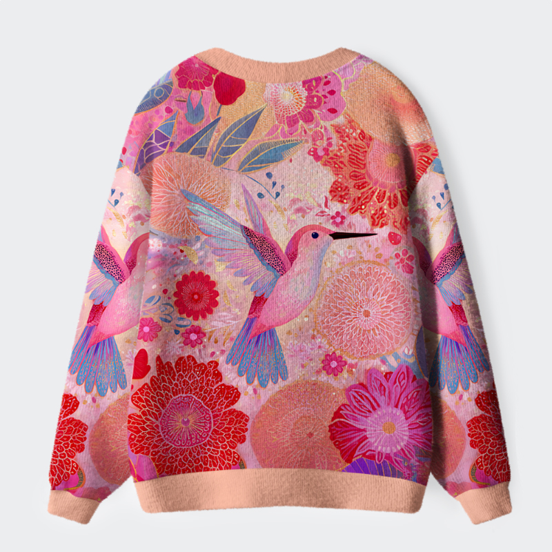 Birdsong And Blossoms Ugly Cardigan Sweater