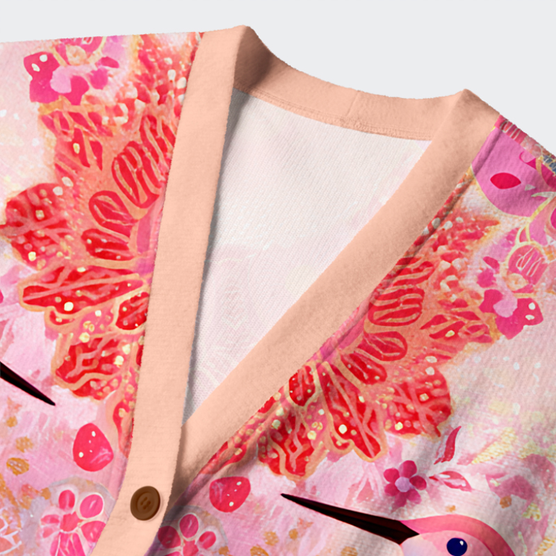 Birdsong And Blossoms Ugly Cardigan Sweater