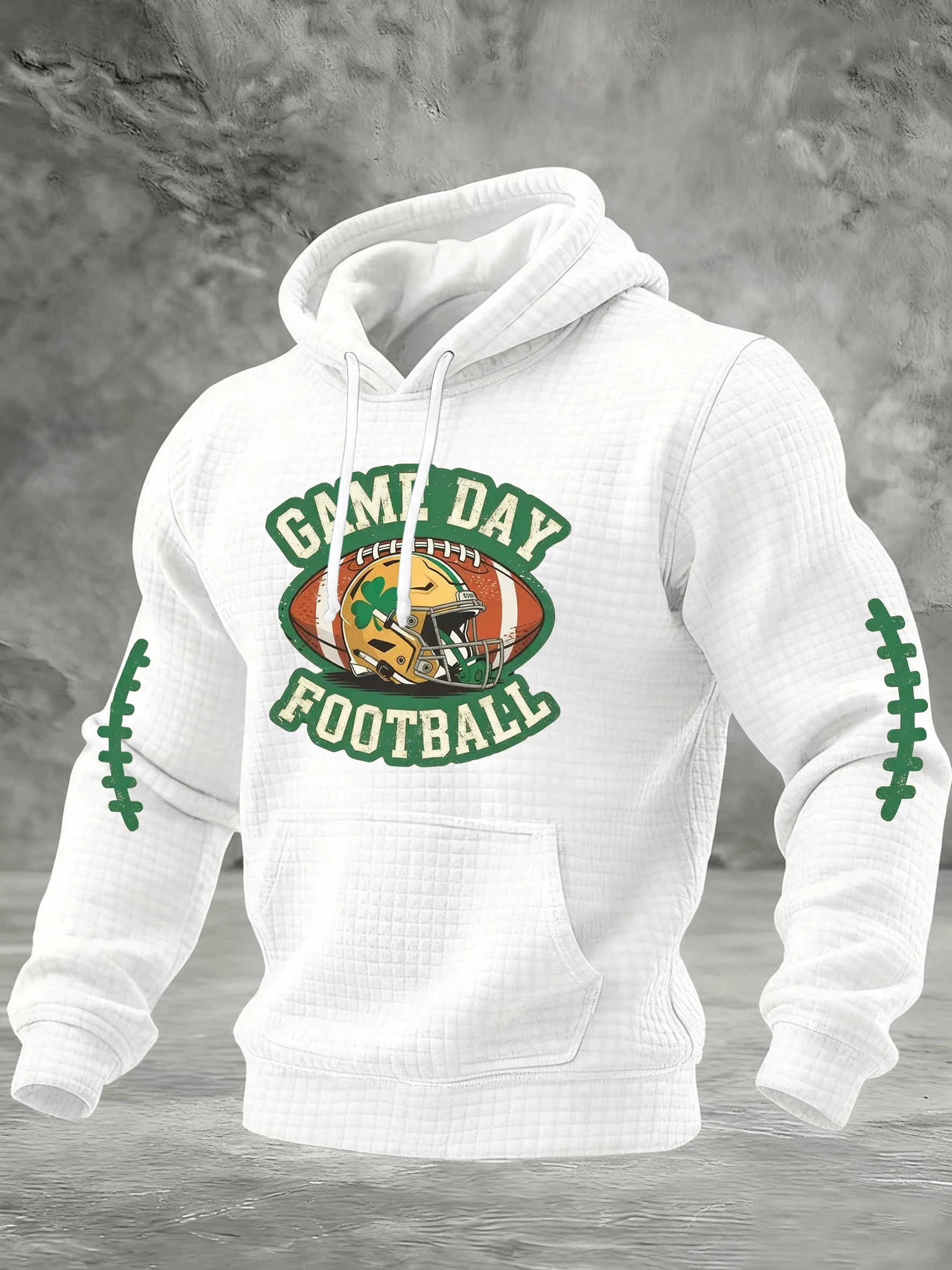 Men's Casual Football Print Sweatshirt