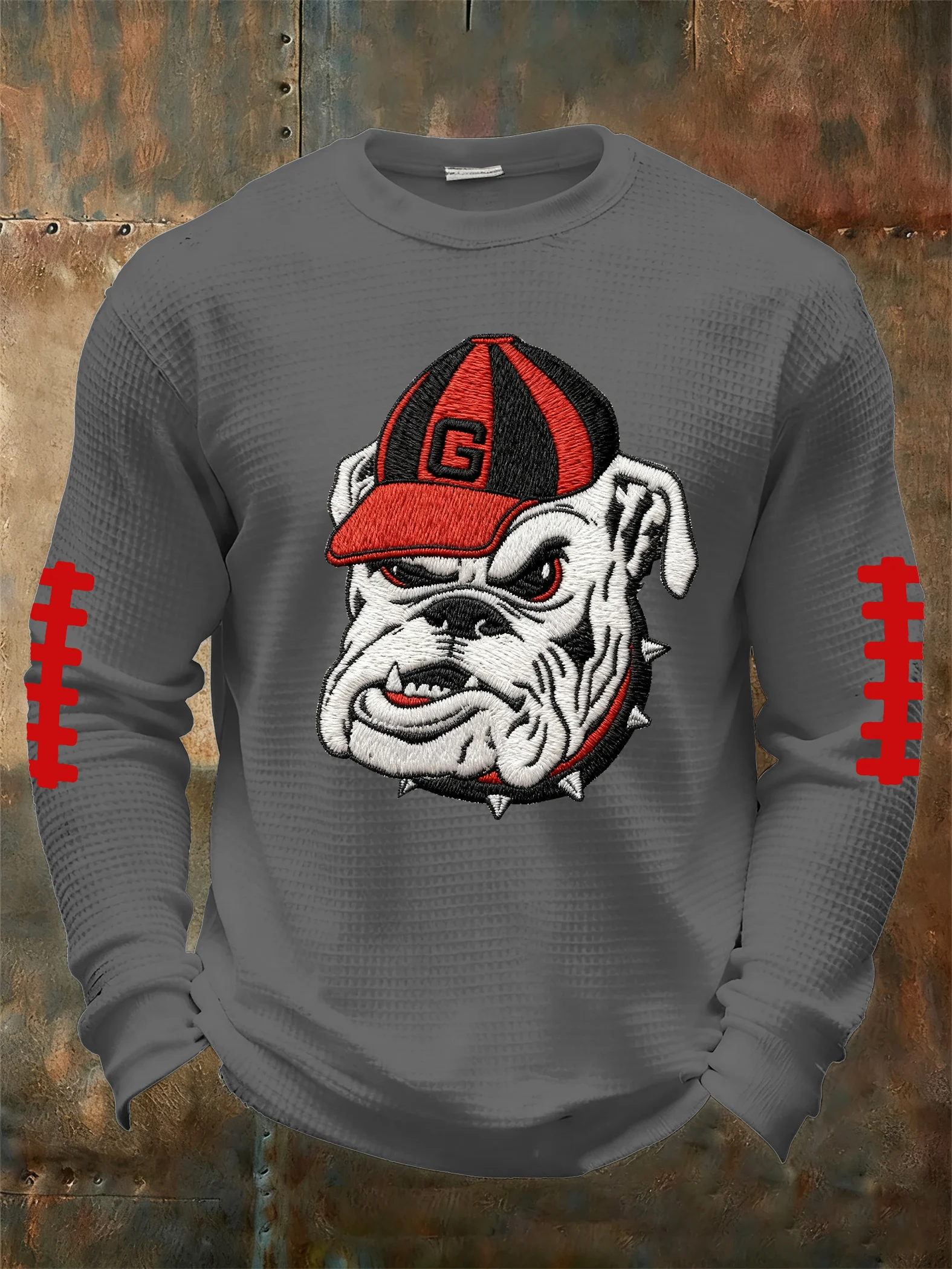 Men's Football Waffle Long Sleeve T-Shirt