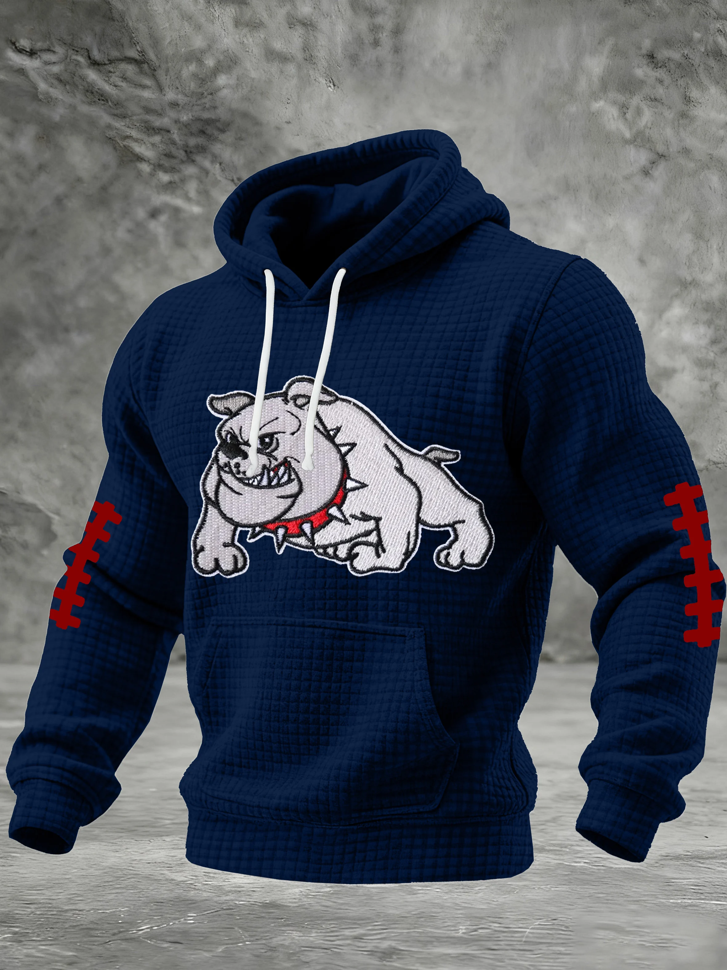 Men'S Casual Printed Hooded Sweatshirt