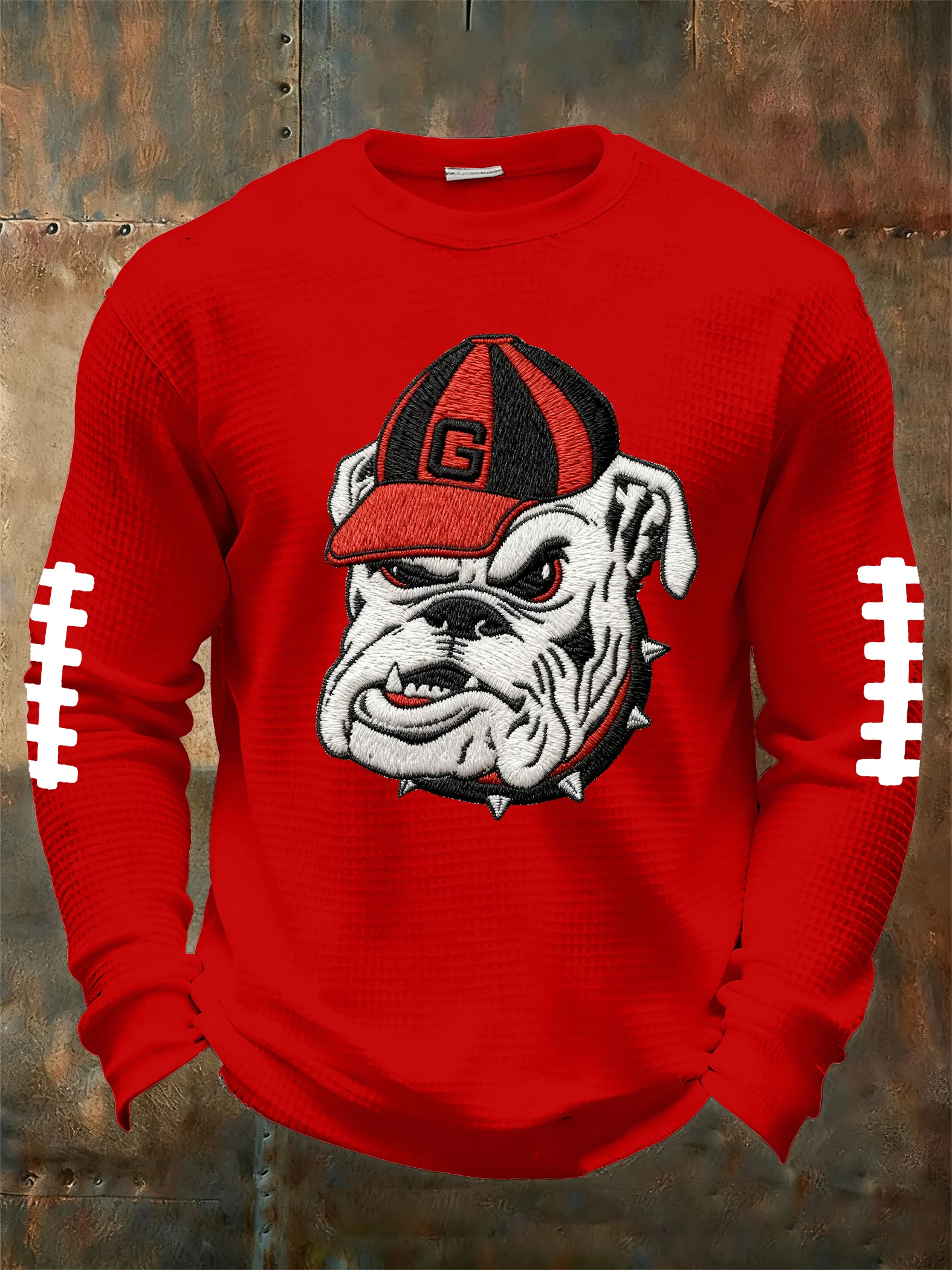 Men's Football Waffle Long Sleeve T-Shirt