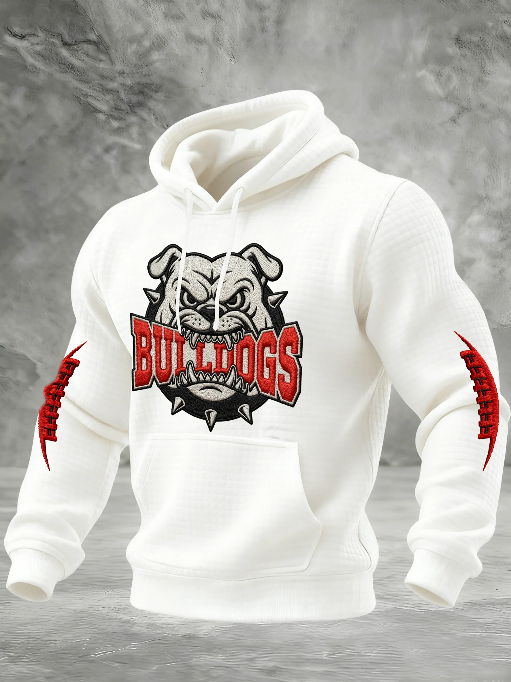Men's Winter Rugby Team Print Hooded Jacket