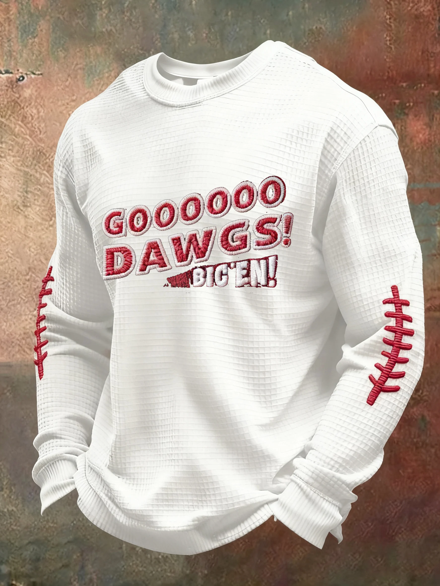 Men's Rugby Print Athletic Casual Top