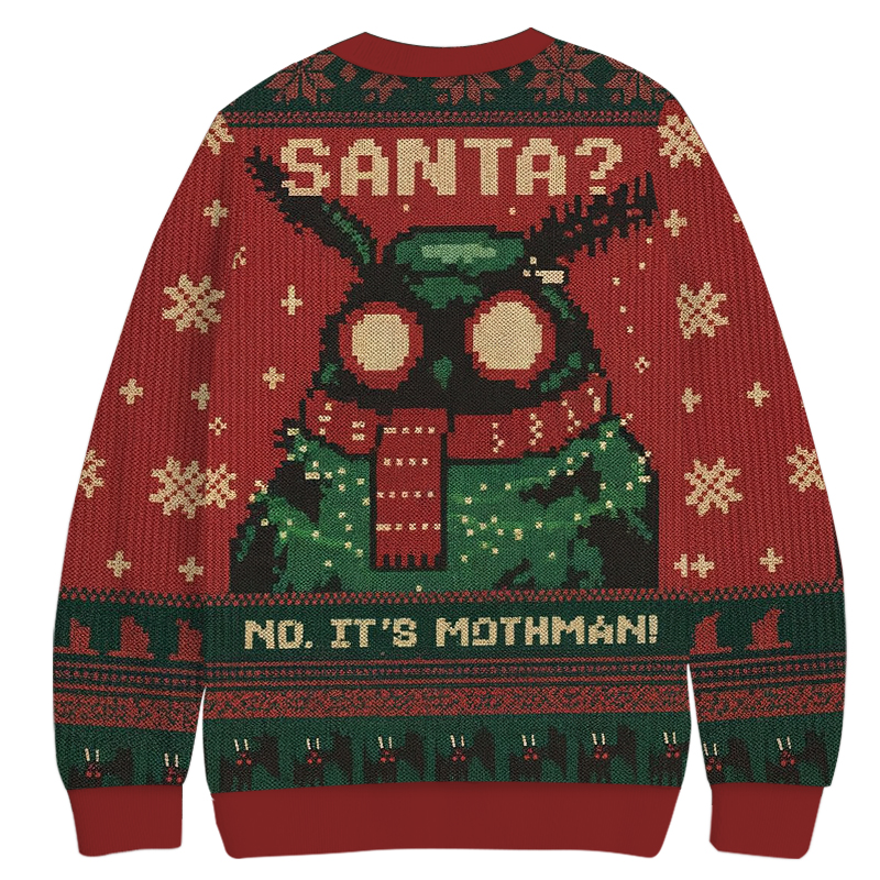 No It's Mothman Meme Christmas Ugly Sweatshirt