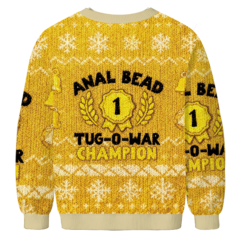 Bead Tug O War Champion Funny Christmas Ugly Sweatshirt