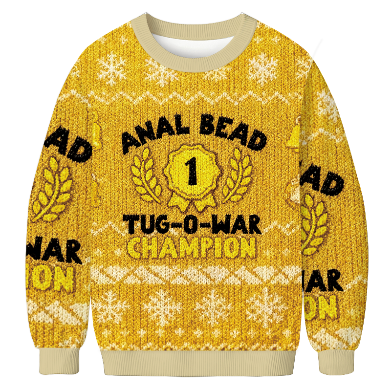 Bead Tug O War Champion Funny Christmas Ugly Sweatshirt