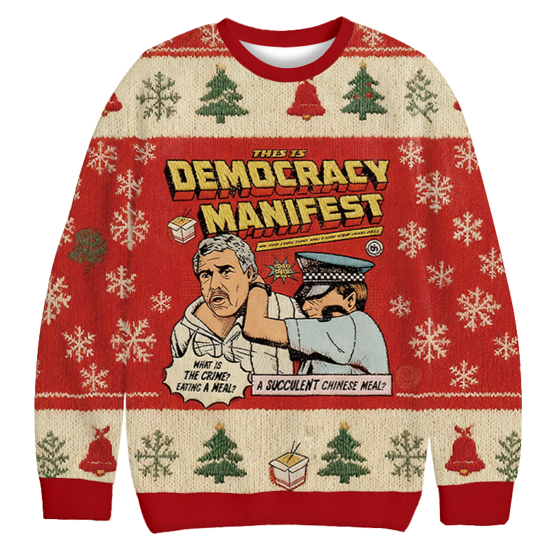 This is Democracy Christmas Ugly Sweatshirt