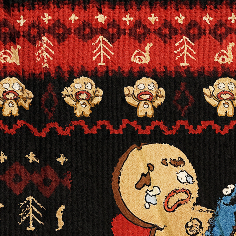 Gingerbread Man Guts Christmas Ugly Sweatshirt