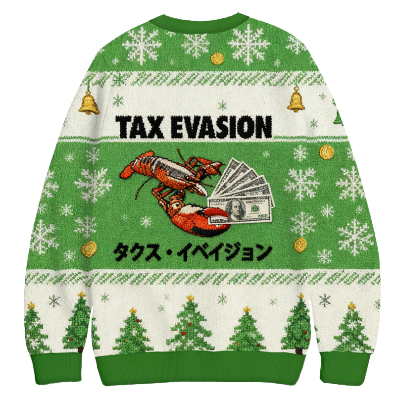 Green Tux Evasion Funny Christmas Ugly Sweatshirt