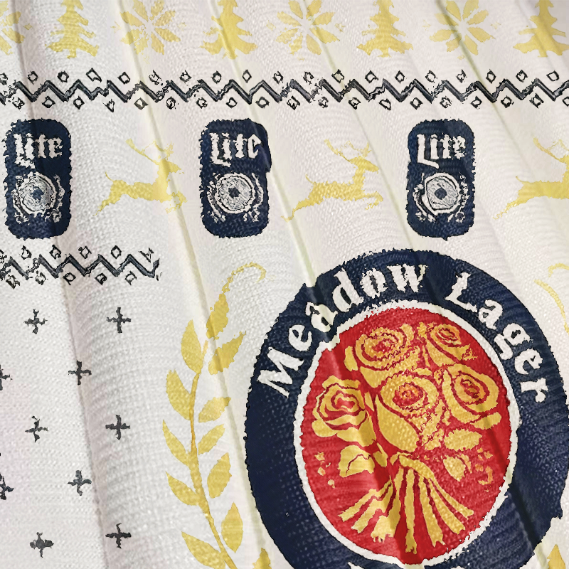 Snowflakes Meadow Lager Christmas Ugly Sweatshirt