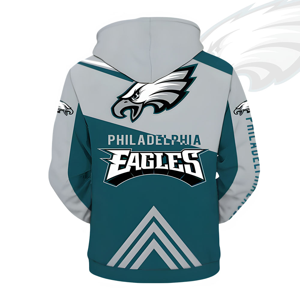 Unisex Philadelphia Eagles Printed Hoodie – Bold Zip Up Sweatshirt for Fan