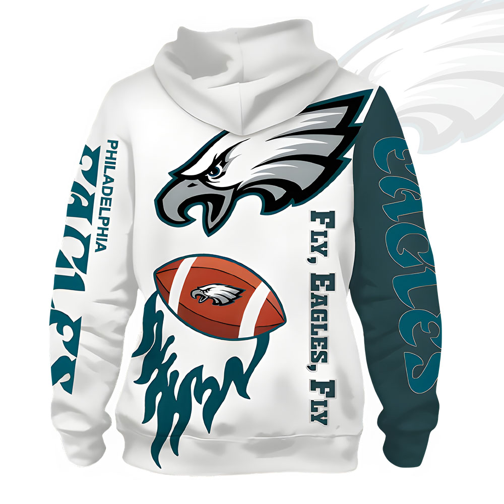 Unisex Philadelphia Eagles Printed Hoodie – Bold Zip Up Sweatshirt for Fans