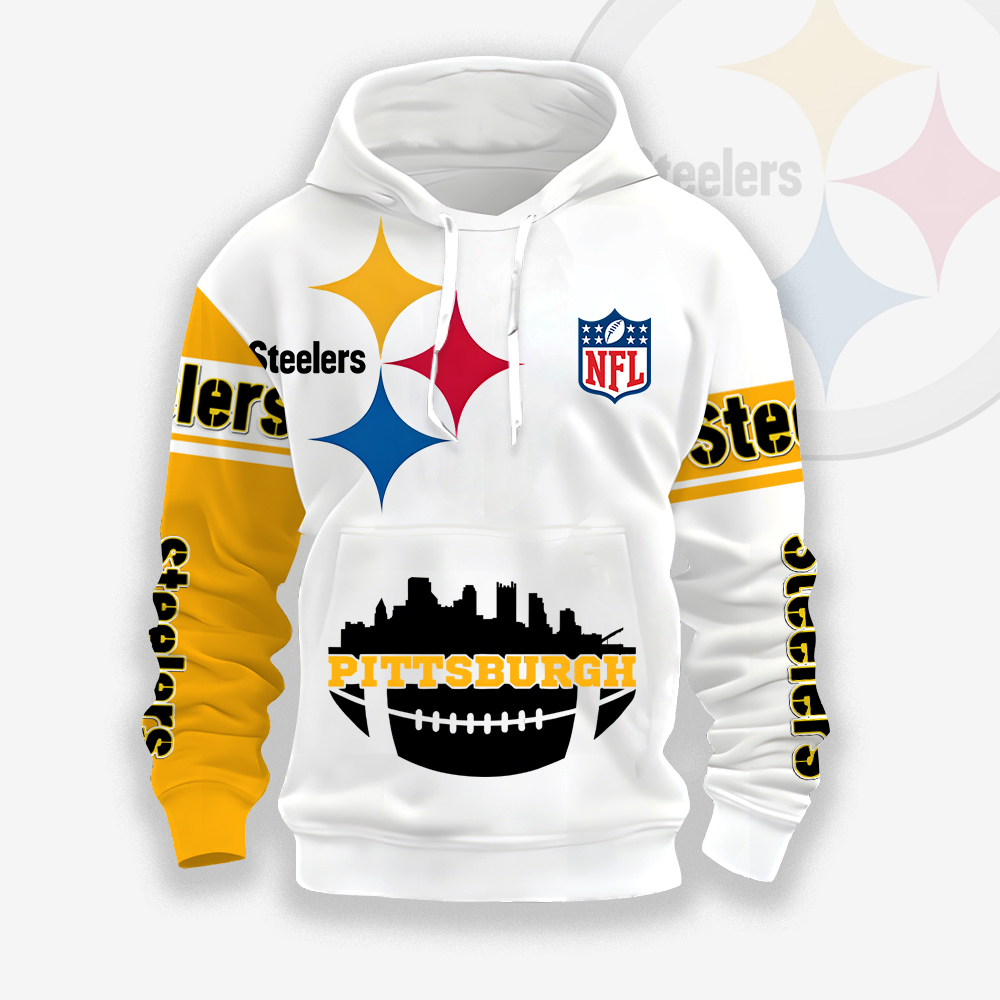 Unisex Pittsburgh Steelers Printed Hoodie –Exclusive Hooded Sweatshirt For Fans