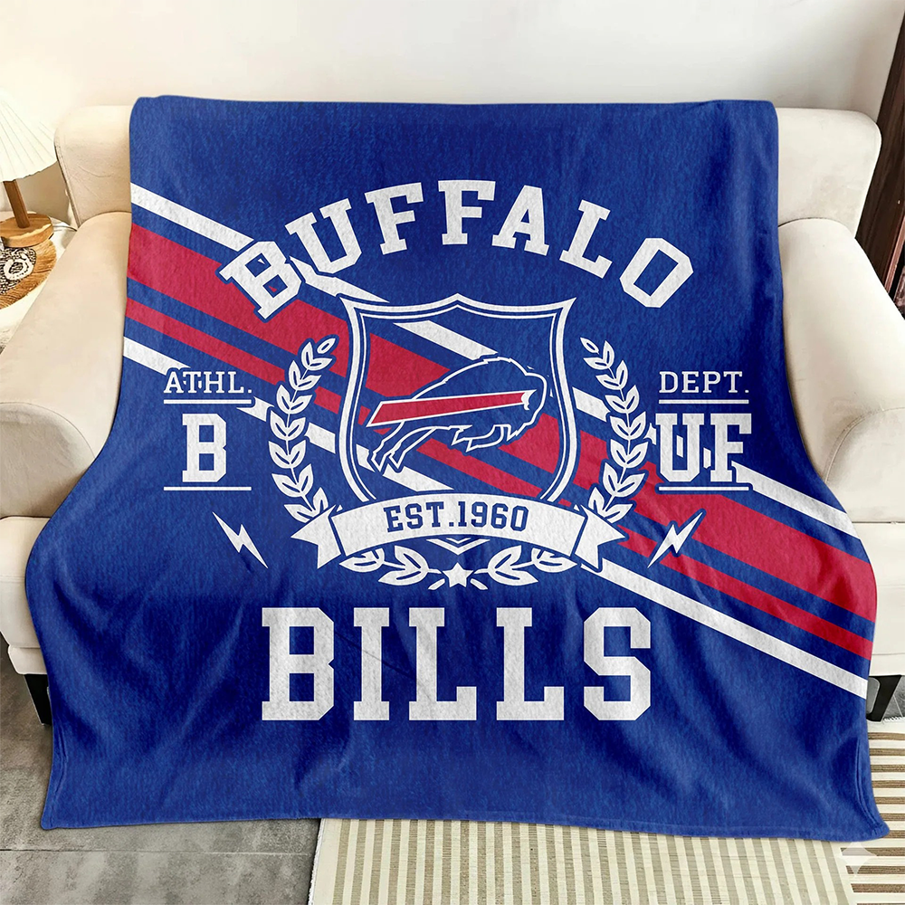 Buffalo Bills Fleece Blanket – Cozy Nfl Team Throw For Couch Or Bed