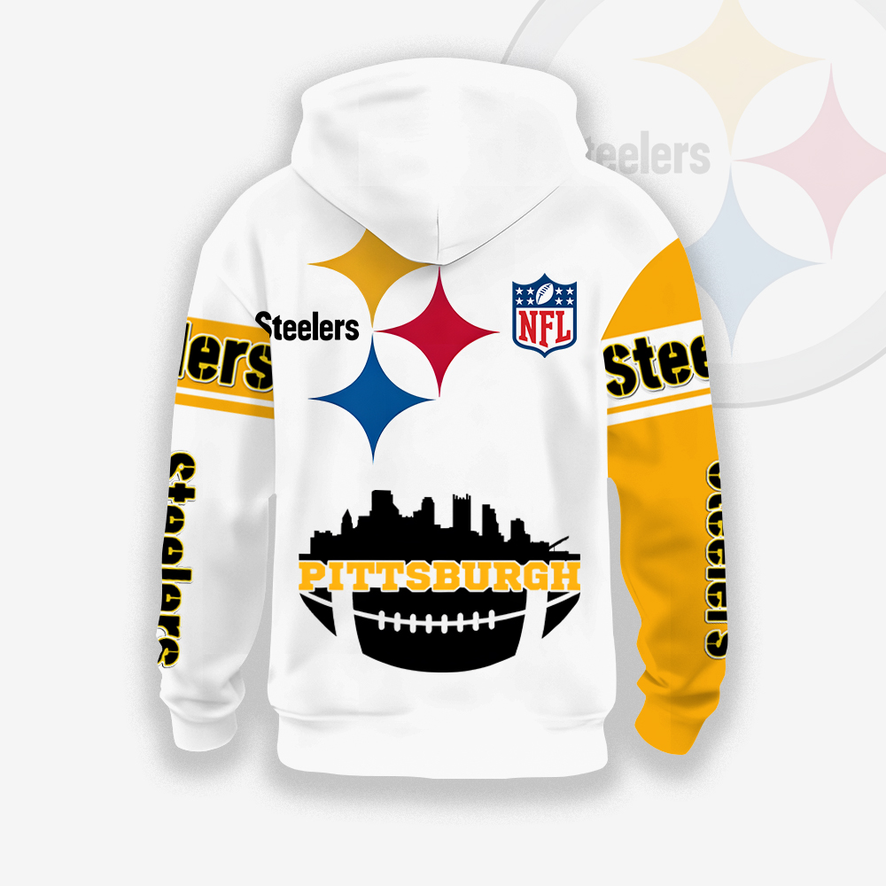 Unisex Pittsburgh Steelers Printed Hoodie –Exclusive Hooded Sweatshirt For Fans