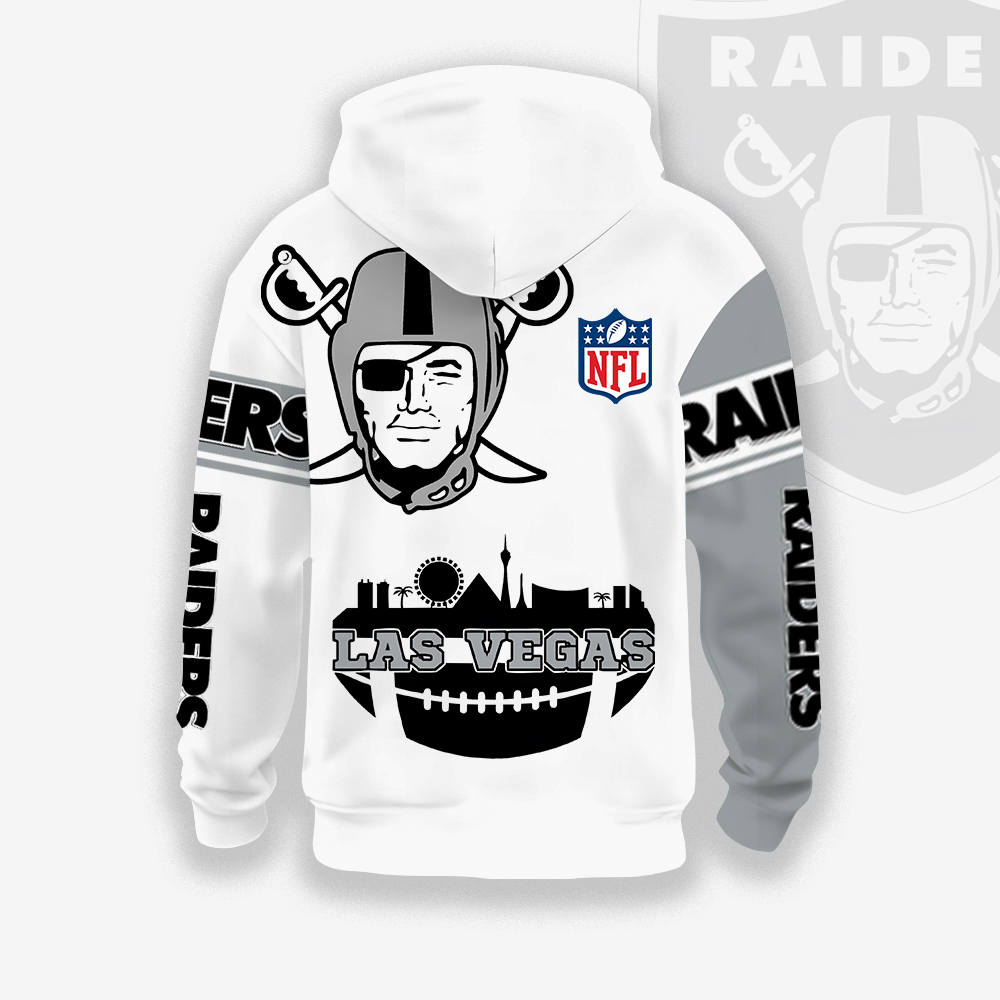 Unisex Las Vegas Raiders Printed Hoodie –Exclusive Hooded Sweatshirt For Fans