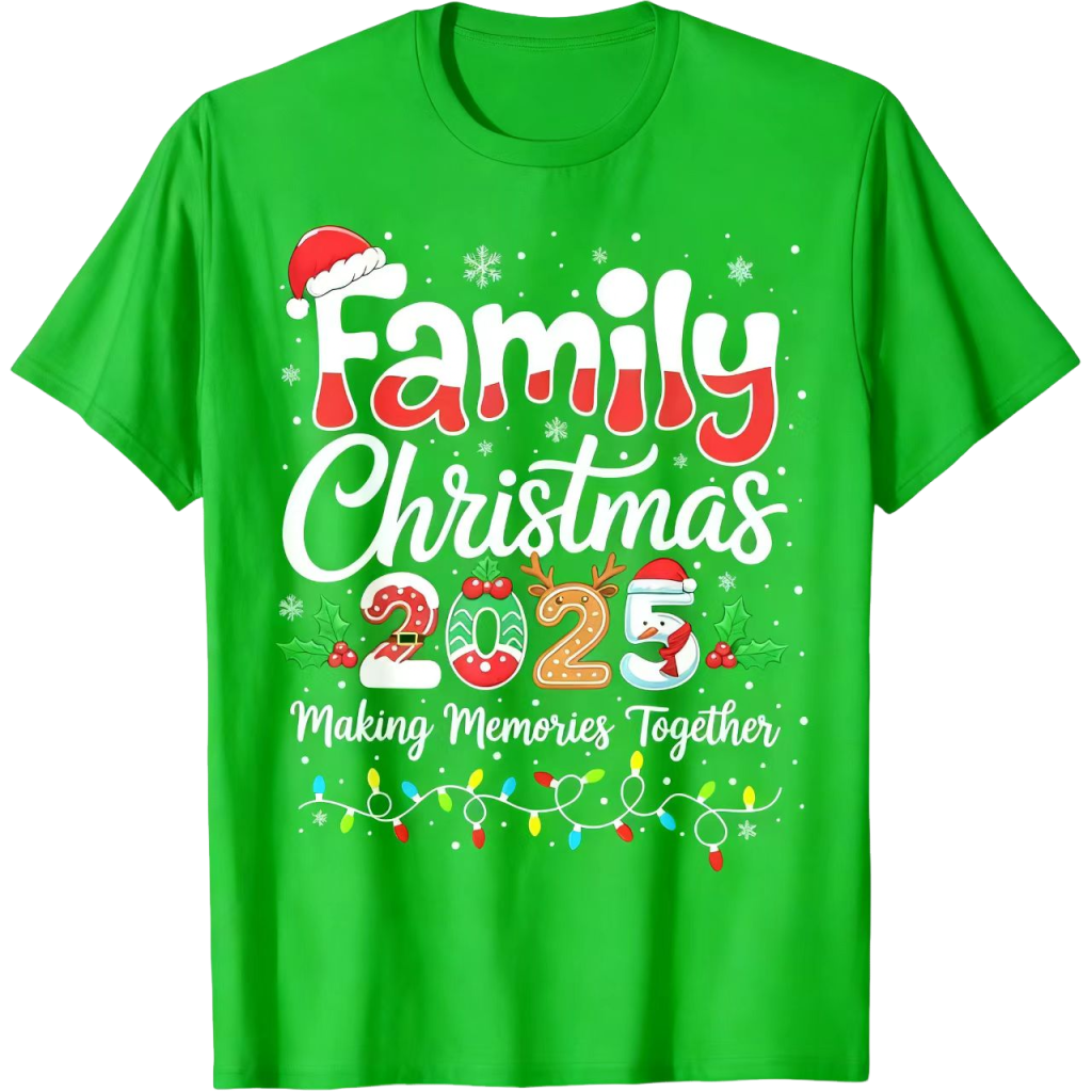 Family Christmas 2025 Matching Outfit Xmas Squad Santa T-Shirt