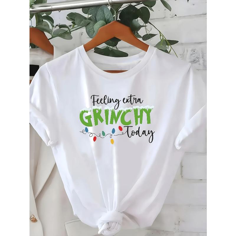 Women'S Plus Size Graphic T-Shirt - . Seuss Inspired Christmas Design With 