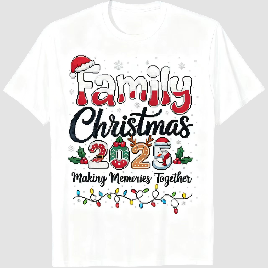 Family Christmas 2025 Matching Outfit Xmas Squad Santa T-Shirt