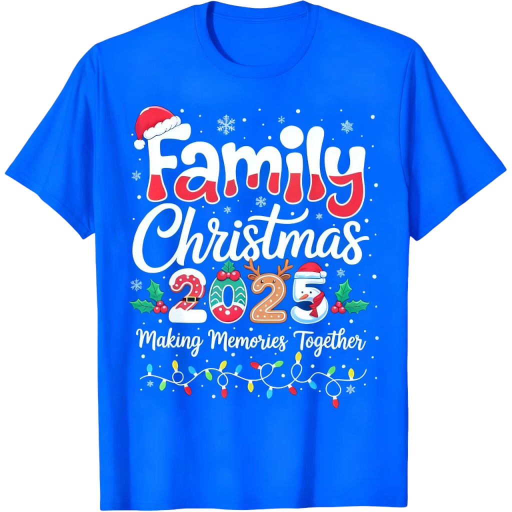 Family Christmas 2025 Matching Outfit Xmas Squad Santa T-Shirt