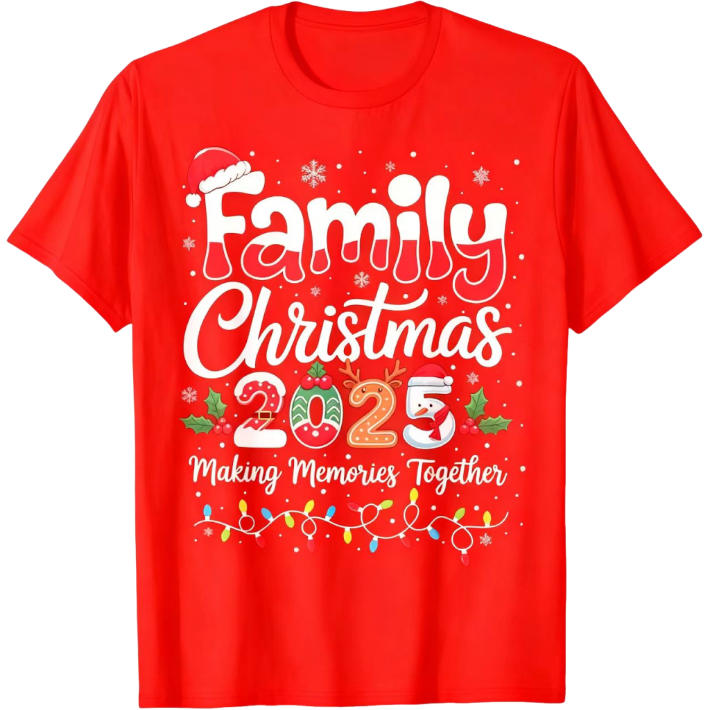 Family Christmas 2025 Matching Outfit Xmas Squad Santa T-Shirt