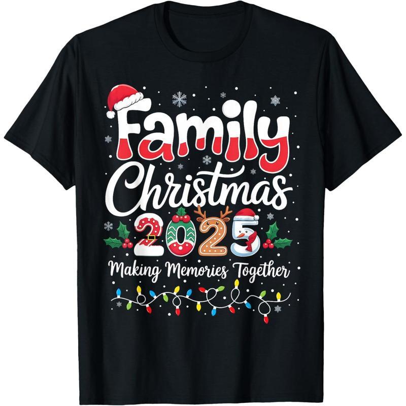 Family Christmas 2025 Matching Outfit Xmas Squad Santa T-Shirt
