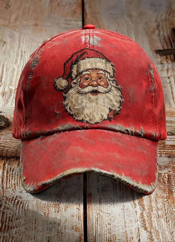 Men's Christmas Happy Santa Claus Graphic Print Hats