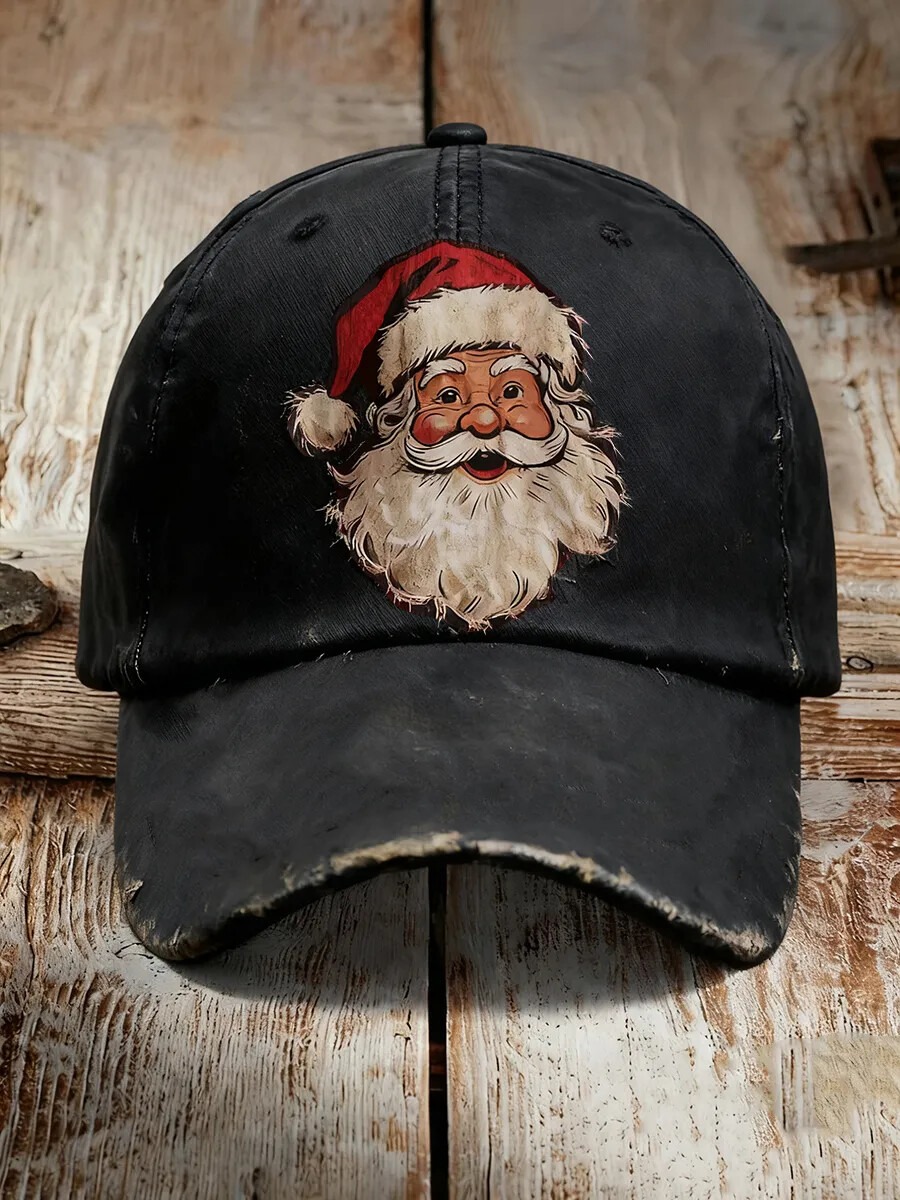 Men's Christmas Happy Santa Claus Graphic Print Hats