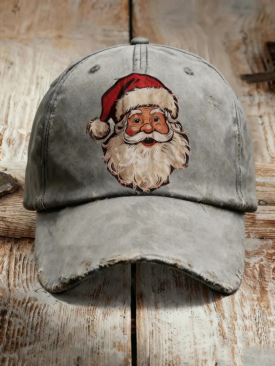 Men's Christmas Happy Santa Claus Graphic Print Hats