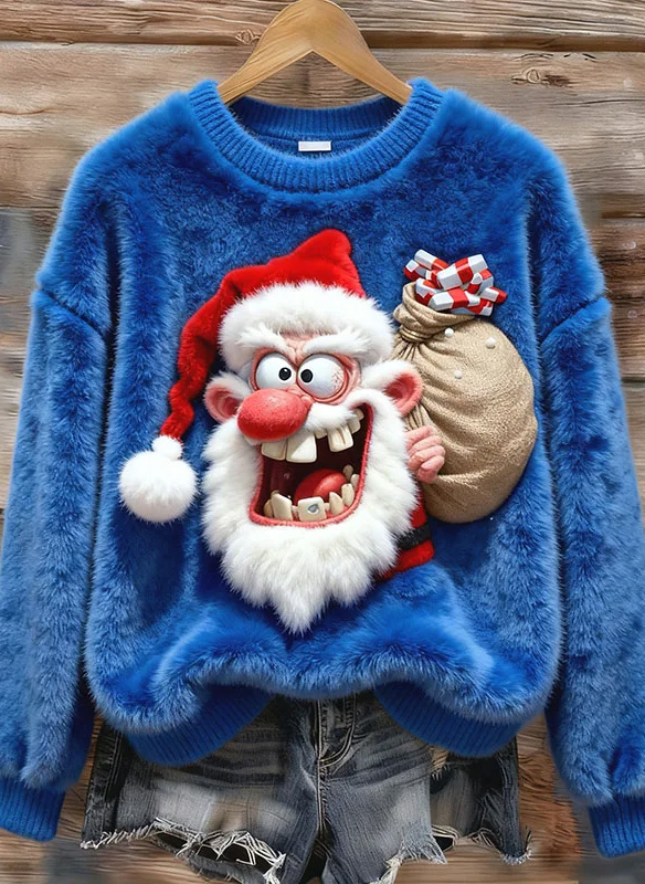 Women's Christmas Monster With Presents Print Casual Sweatshirt